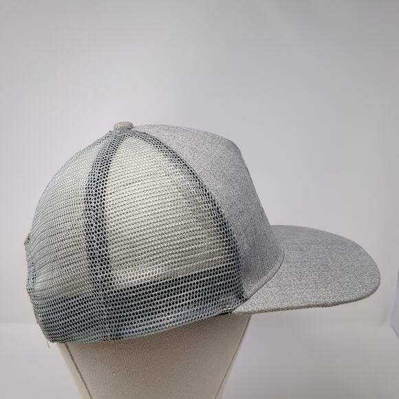 Hyper Threads Snapback Trucker Hat Gray OS Adjustable Embroidered Mesh Back - Picture 5 of 9